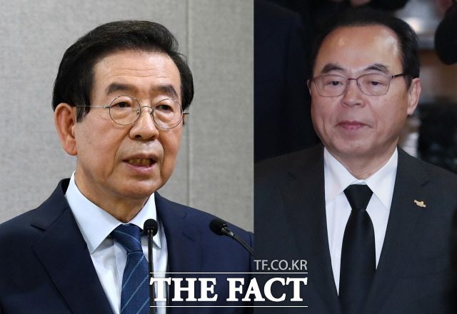 성추행 의혹을 인정하고 사퇴한 오거돈 부산시장과 성추행 의혹 제기 직후 숨진 채 발견된 박원순 시장의 공백으로 내년 4월 7일 치러지는 재보궐선거가 '대선 전초전'이 됐다. /남용희 기자