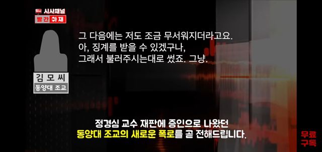 김 씨가 법정을 떠나 유튜버와의 인터뷰에서 수사관이 '얘 징계 줘야 되겠네. 관리자가 관리도 못 하고, 관리 미숙이다'라고 말해 겁을 먹었다는 내용을 추가로 폭로한 건 결과적으로 불리하게 작용했다. /유튜브