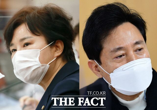 보궐선거를 앞두고 정치권에서 '막말 주의보'가 내려진 가운데 국민의힘 조수진(왼쪽) 의원과 서울시장 보궐선거에 출마한 오세훈 전 서울시장 발언이 도마에 올랐다. /이새롬·남윤호 기자