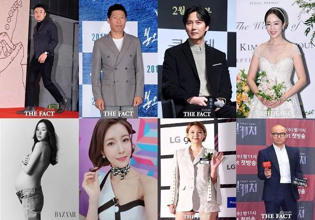 스타 배우들이 새 출발을 알렸다. 방송인 박은영과 모델 김원경은 나란히 득남 소식을 전했다. 스타의 문턱에서 논란을 딛고 퇴장한 가수와 코로나19 여파로 개인 사업을 정리한 연예인들의 안타까운 행보도 이어졌다. /더팩트 DB, 하퍼스바자코리아, 진달래 SNS 제공