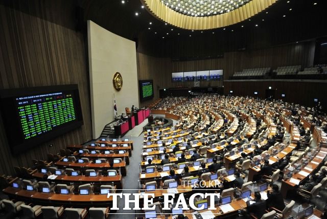 중앙선관위가 국회의원 후원금을 공개하면서 의원실별로 희비가 엇갈리고 있다. 26일 국회 본회의장 전경. /남윤호 기자