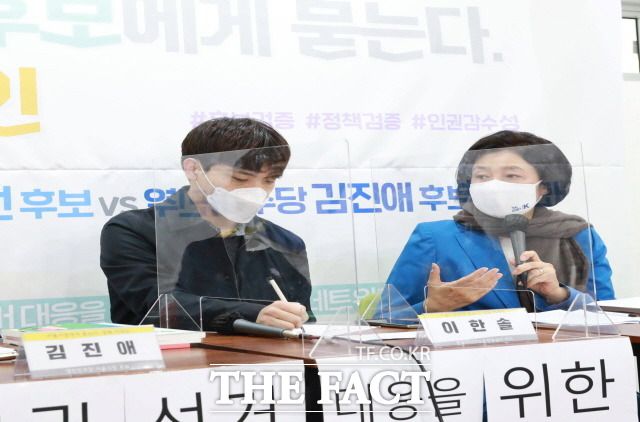 지난 13일 박 후보를 만나 청년, 주거정책에 대해 논의한 이한솔 민달팽이유니온 이사장은 "박 후보가 정책에 대한 이해도는 높았다"고 평가했다. /박영선 후보 캠프 제공