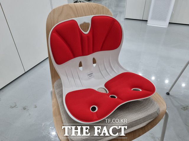 에이블루 본사에 놓여 있는 커블체어 와이드. /윤정원 기자