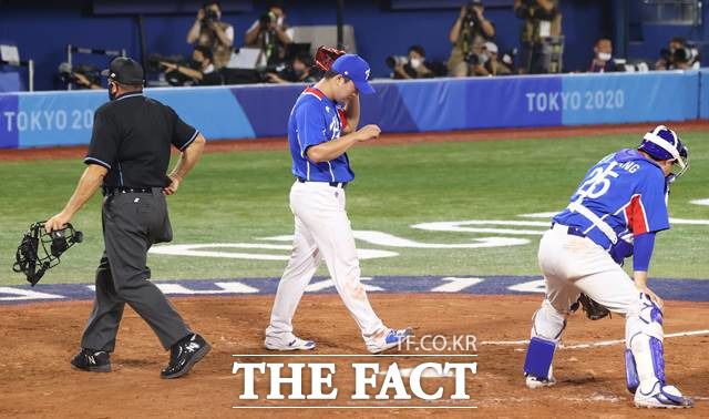 한국 야구팀은 동메달 결정전에서조차 패하면서 또 한번 기대를 저버렸다. 사진은 지난 4일 일본 요코하마 스타디움에서 열린 도쿄올림픽 야구 준결승전 한국과 일본의 경기 당시. /요코하마=뉴시스