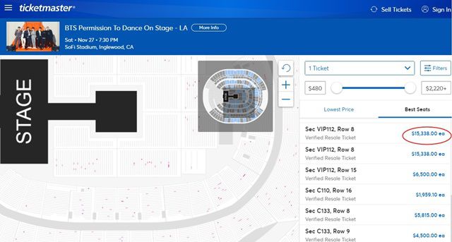 통상 티켓 환불은 통상 72시간 내 요청하면 취소를 해주지만 미국 티켓마스터는 복불복이다. 티켓 취소가 따로 없는 대신 티켓마스터 내에 리셀(재판매)을 할 수 있는 창구가 따로 있다. /티켓마스터