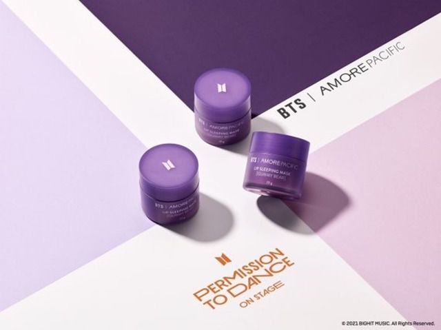 아모레퍼시픽은 '방탄소년단, 아모레퍼시픽 립 슬리핑 마스크 퍼플 에디션'을 출시한다. /아모레퍼시픽 제공