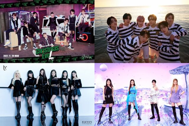 4세대 아이돌 중 스트레이키즈와 엔하이픈이 밀리언셀러가 된 가운데 에스파가 최고의 걸그룹으로 성장했고 아이브(이상 왼쪽 위부터 시계방향)가 신인 걸그룹 최고 초동 기록을 세웠다. 2022년에는 이들과 함께 4세대를 이끌어갈 쟁쟁한 팀들이 데뷔를 앞뒀다. /각 소속사 제공