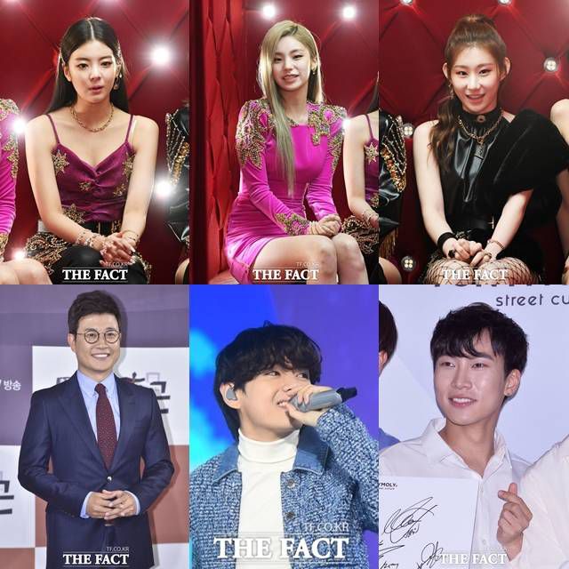 있지 리아 예지 채령, 비투비 서은광, 방탄소년단 뷔, 방송인 김성주(왼쪽 위부터 시계방향) 등을 포함한 여러 아티스트와 방송인들이 코로나19 확진 판정을 받았다. /더팩트 DB