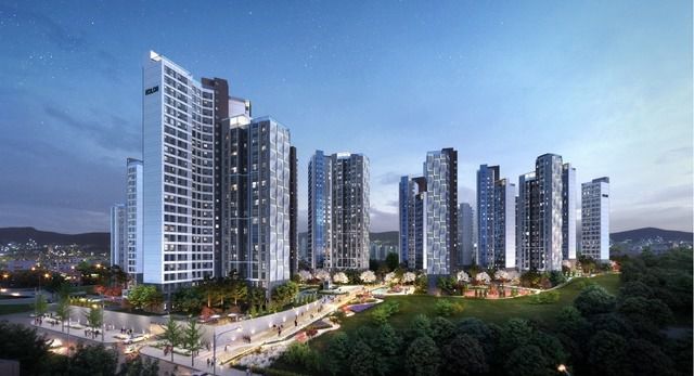 HDC현대산업개발은 월계 동신아파트 재건축 조합에 사업촉진비 4500억 원을 약속했다. 사진은 코오롱글로벌이 제시한 월계 동신아파트 조감도. /코오롱글로벌 제공