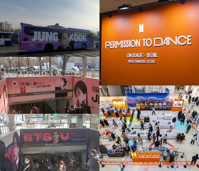 이날 공연장을 찾은 팬들은 직접 제작한 굿즈를 나눠주고 함께 사진을 찍으며 시간을 보냈다. 또한 빅히트 뮤직은 클래퍼를 제공하는 등 안전한 공연 관람 환경을 조성했다. /박지윤 기자, 빅히트 뮤직 제공