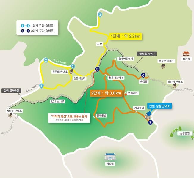 북악산 지역 단계별 개방 개념도. /청와대 제공