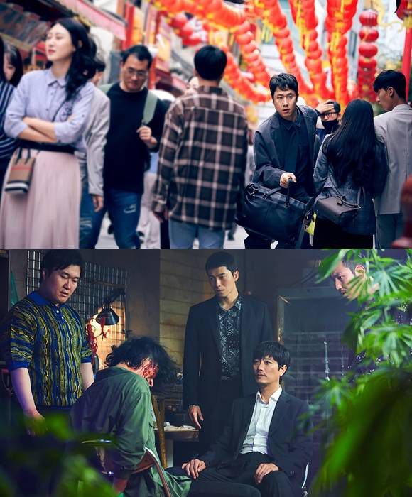 '모범가족'은 피 묻은 돈 가방에 얽혀든 네 사람이 각자의 가족을 지키기 위해 발버둥치는 이야기를 그린 범죄 스릴러다. /넷플릭스 제공