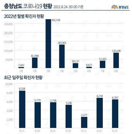 24일 오전 0시 기준 코로나19 현황. / 충남도 제공