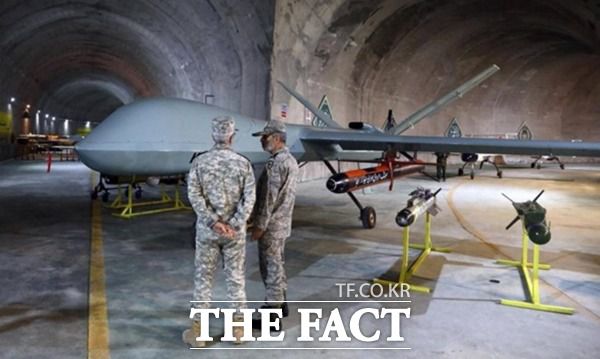 이란 지하 격납고에 있는 샤헤드-129 드론. /파르스뉴스