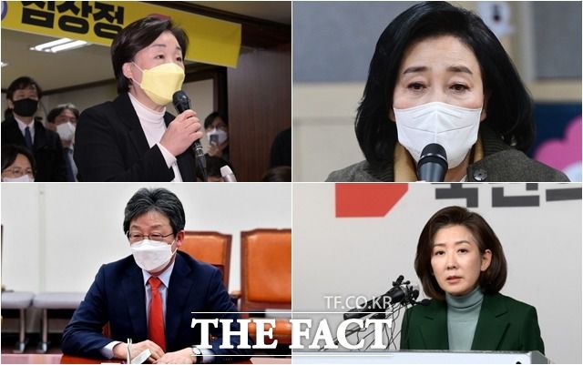 비례대표로 정계에 입문해 지역구 의원에 도전, 당내 중진으로 성장한 정치인들도 있다. 왼쪽 상단부터 시계방향으로 심상정 정의당 의원, 박영선 전 중소벤처기업부 장관, 나경원 전 의원, 유승민 전 의원. /더팩트 DB