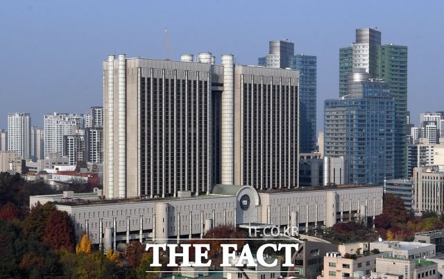 임종헌 전 법원행정처 차장의 사법행정권 남용 의혹 사건 재판이 열리는 서울중앙지법. /이새롬 기자