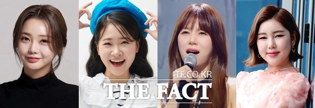 '미스트롯' '미스터트롯' 시즌2와 '불타는 트롯맨'(MBN) 등이 방송되면서 트로트 스타들이 줄줄이 등장하는 계기가 됐다. 미스트롯 시즌 1, 2를 통해 인기를 거머쥔 홍지윤 김다현 양지은 송가인(왼쪽부터). /더팩트 DB