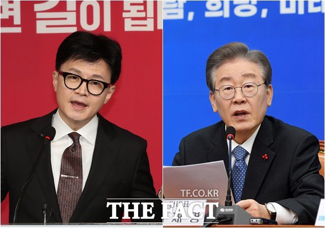 민주당 내에선 한 위원장 등판에 엇갈린 반응을 보인다. '한나땡(한동훈이 나오면 땡큐)'이라는 자신감이 관측되는 반면 자만을 경계해야 한다는 목소리도 제기된다. /배정한·남용희 기자