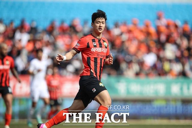 2024시즌을 뜨겁게 달구고 있는 강원의 새로운 해결사 이상헌./K리그