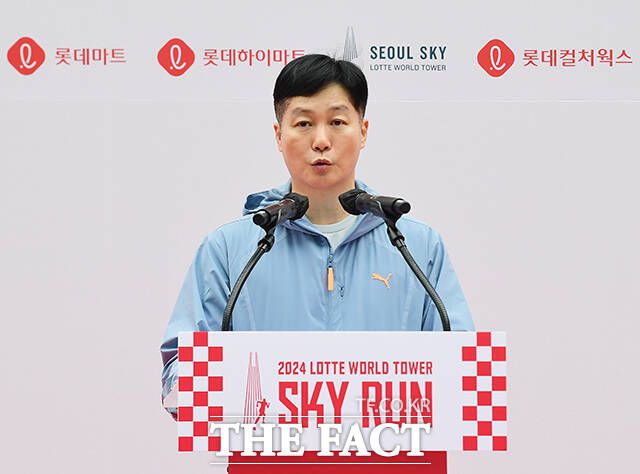 개회사 하는 장재훈 롯데물산 대표이사.