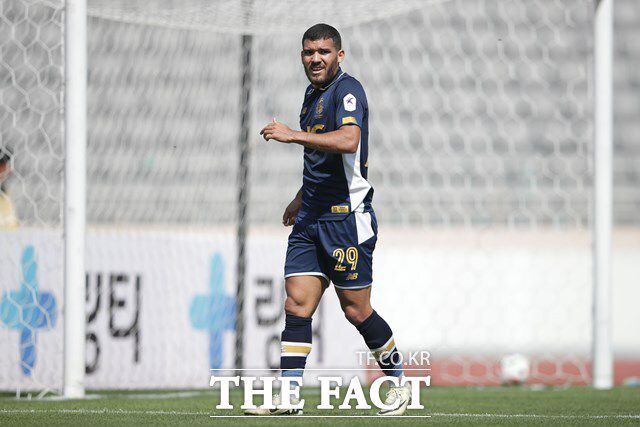 ‘하나은행 K리그2 2024' 9라운드 MVP에 선정된 서울 이랜드의 브루노 실바./K리그