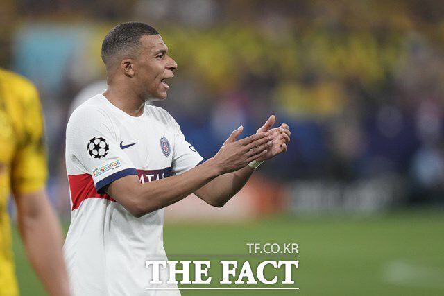 도르트문트 수비에 막혀 공격포인트를 기록하지 못한 킬리안 음바페./도르트문트=AP.뉴시스