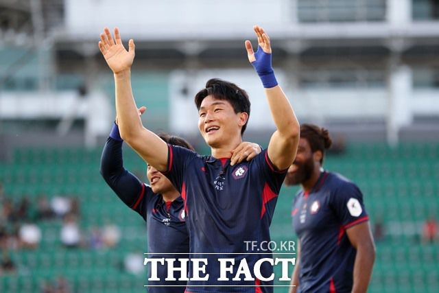 ‘하나은행 K리그2 2024’ 18라운드 MVP에 오른 충북청주 홍원진./K리그