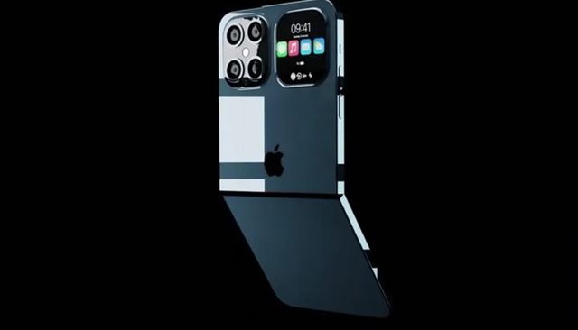 애플이 미국 특허청(USPTO)에 폴더블폰 화면 관련 신규 특허를 등록했다. 사진은 '폴더블 아이폰' 예상 랜더링 이미지. /뉴시스