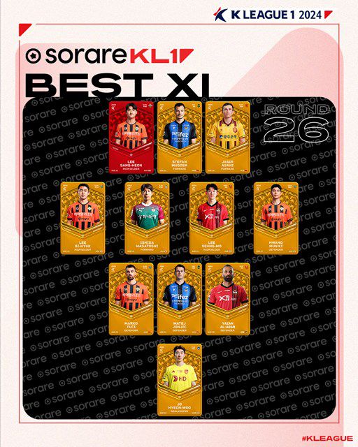 '하나은행 K리그1 2024' 26라운드 베스트 11./K리그