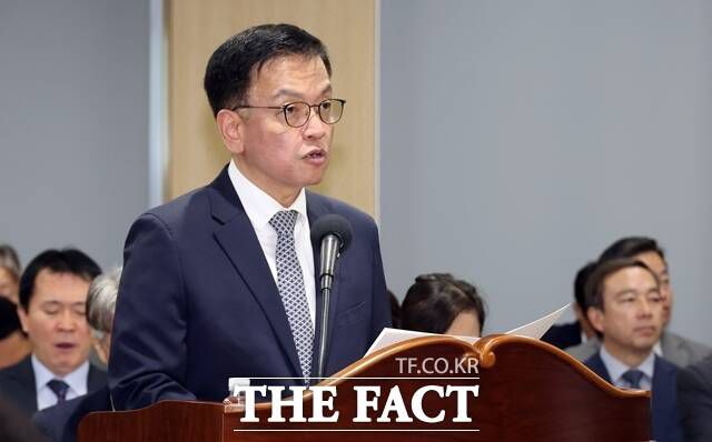 10일 세종시 정부세종청사에서 열린 국회 기획재정위원회의 기획재정부에 대한 국정감사에서 최상목 부총리 겸 기획재정부 장관이 업무현황을 보고하고 있다. /뉴시스