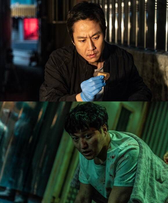 정우(위쪽)는 명득 역을, 김대명은 동혁 역을 맡아 연기 호흡을 맞추며 다채로운 '케미'로 극을 이끈다. /㈜에이스메이커무비웍스