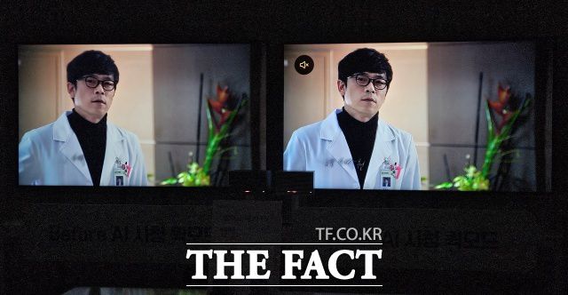 지니 TV 셋톱박스 4(오른쪽)를 통해 지난 2013년 방영된 tvN 드라마 '나인'을 시청해보니, 기존 영상보다 더욱 또렷하고 선명한 화질로 콘텐츠를 즐길 수 있다. /서다빈 기자