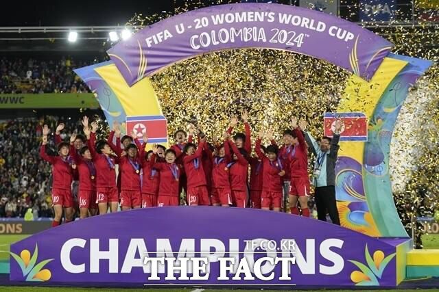 북한은 국제축구연맹(FIFA) 20세 이하(U-20) 여자 월드컵과 17세 이하(U-17) 여자 월드컵 제패, 2028년 아시아주니어탁구선수권 대회 평양 유치가 이뤄진 가운데 반도핑기구 공식 누리집을 공개했다. /AP. 뉴시스