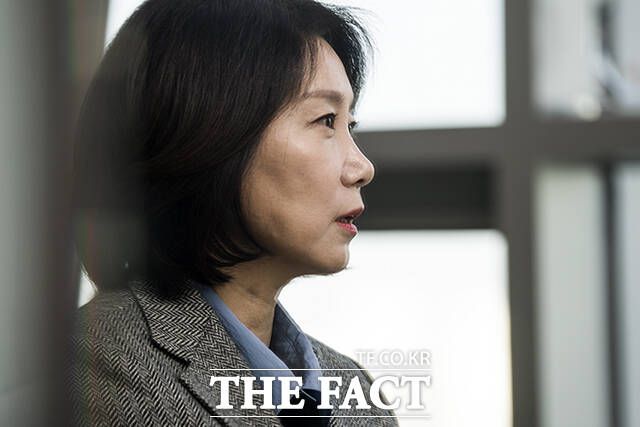 허은아 개혁신당 대표는 자신이 용기 있는 당 대표로 기억되기를 바란다고 말했다. /서예원 기자