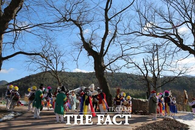 전남 화순군 한천 당산굿 모습./화순군