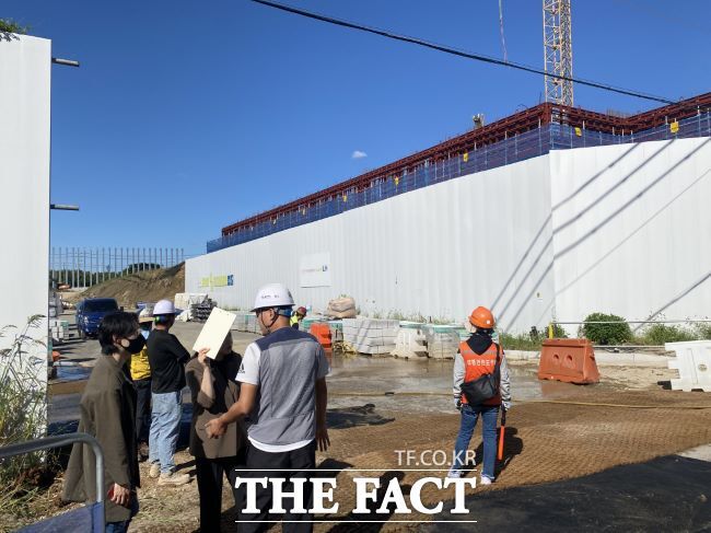 부천원일초등학교 주변 건설공사장 안전점검 모습 /부천시
