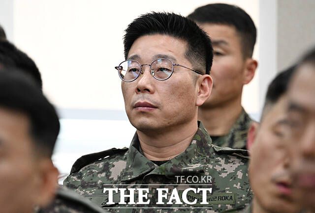 조성현 수도방위사령부 제1경비단장이 21일 오전 서울 여의도 국회에서 열린 '윤석열 정부의 비상계엄 선포를 통한 내란 혐의 진상규명 국정조사 청문회'에 참석하고 있다. /국회=박헌우 기자