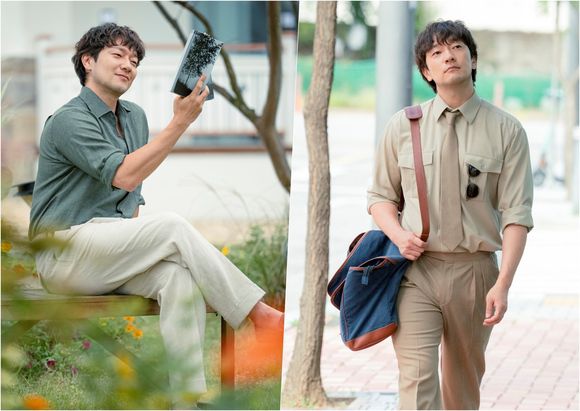 배우 손석구가 '천국보다 아름다운'에서 이해숙(김혜자 분)의 젊어진 남편이자 천국의 우편 배달부 고낙준 역을 맡고 있다. /JTBC