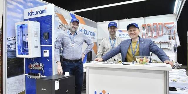 귀뚜라미는 김학수 대표이사 체제에서 해외 시장 공략을 지속하고 있다. 사진은 지난해 4월 귀뚜라미가 러시아에서 열린 건축 장비·자재 박람회 '당신의 집'에서 운영한 홍보 부스 모습 /귀뚜라미 러시아