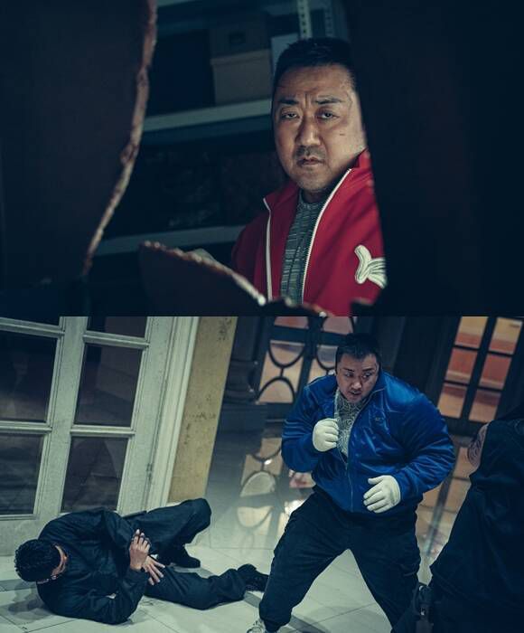 마동석은 "서현과 정지소가 돋보이기를 바랐다. 저는 두 발 정도 떨어져서 주변 악인들을 정리해 주는 사이드킥 같은 캐릭터"라고 설명했다. /롯데엔터테인먼트