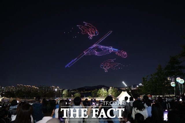 2024년 한강 불빛 공연 현장 사진./서울시