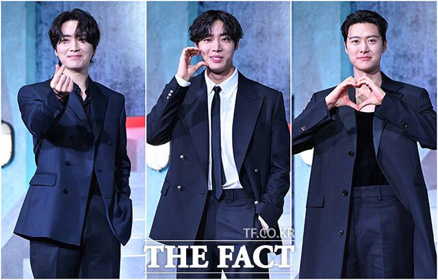 배우 이준혁과 추영우, 공명(왼쪽부터)이 넷플릭스 새 시리즈 '광장'으로 소지섭과 호흡을 맞춘 데 대한 소감을 전했다. 서예원 기자