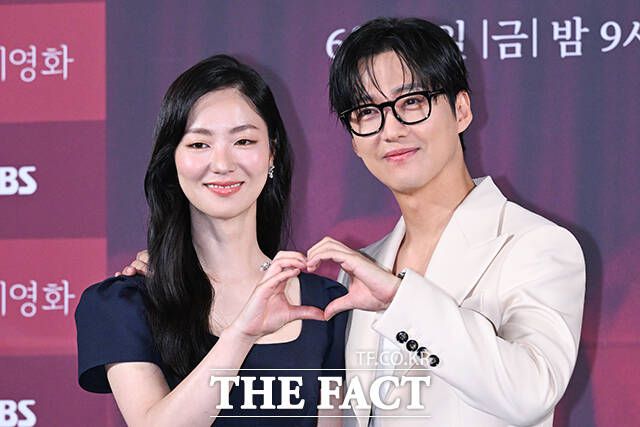 배우 전여빈(왼쪽)과 남궁민이 '우리영화'에서의 호흡이 너무 좋았다고 자신했다. /서예원 기자