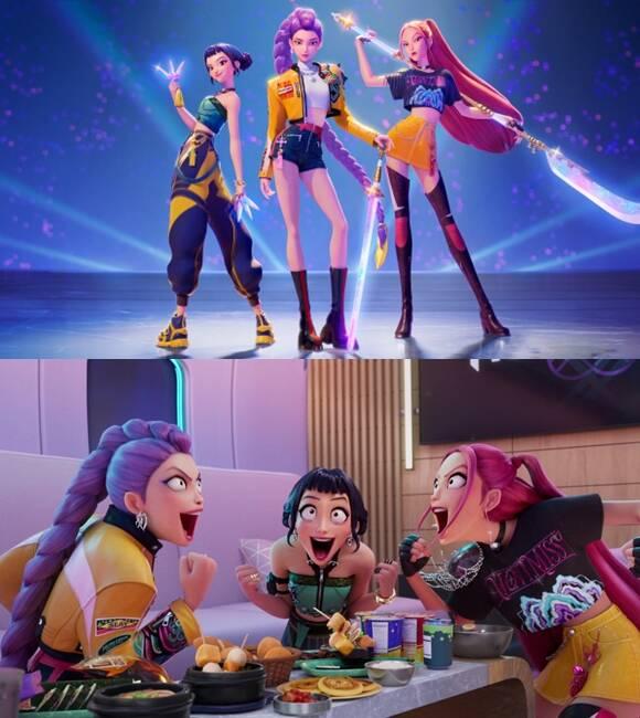 '케이팝 데몬 헌터스'는 공개 직후 넷플릭스 글로벌 영화 부문 1위로 직행했고 미국 영국 호주 프랑스 등 31개국 1위를 기록하는 쾌거를 거뒀다. /넷플릭스