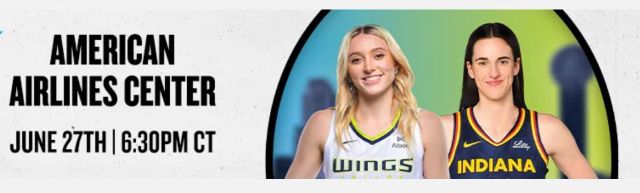 댈러스 윙스 구단의 27일 클락 vs 베커스 맞대결 홍보 배너.