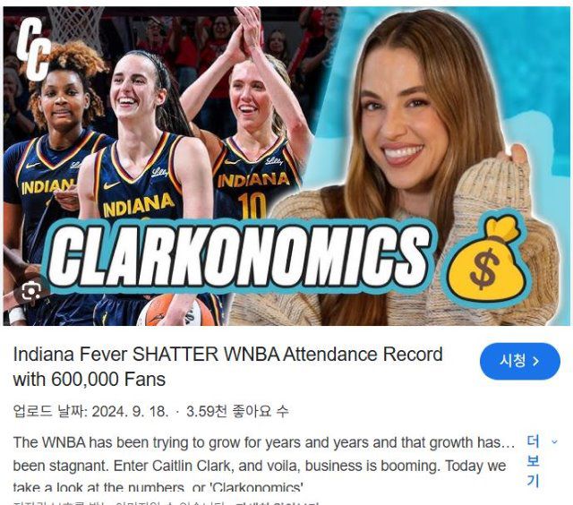 '클락 경제학'은 이미 미국에서 스위프트노믹스처럼 일반적으로 쓰인다. 이를 다룬 유튜브 영상.