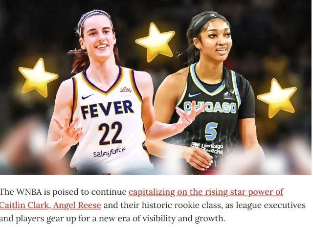 케이틀린 클락과 앤젤 리스의 라이벌 구도는 여전히 진행중이다. 사진은 클러치포인츠가 둘을 집중조명한 기사. l 클러치포인츠