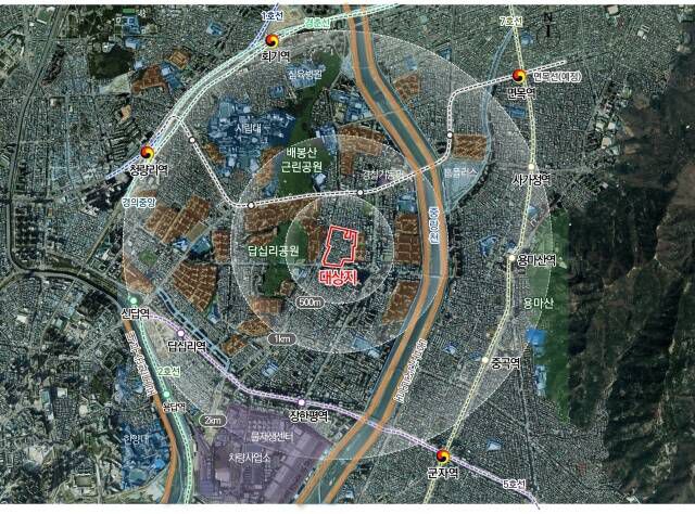 이번 장안동 134-15 일대에 대한 신속통합기획이 확정됨에 따라, 대상지 일대는 자연과 주민의 일상이 어우러진 36층 내외, 총 1750세대 규모의 주거단지로 거듭날 예정이다. /서울시