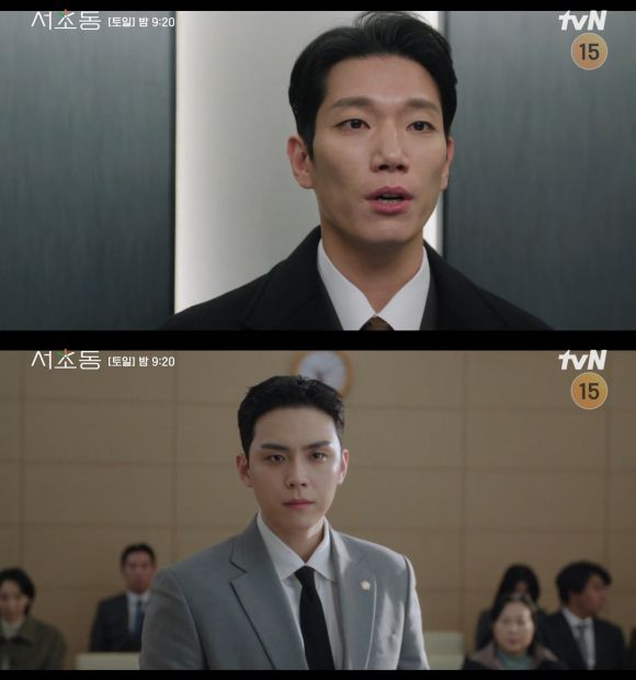 배우 김경남과 김도훈이 tvN 새 토일드라마 '서초동'에 특별출연하며 지원사격에 나섰다. /tvN 방송화면 캡처