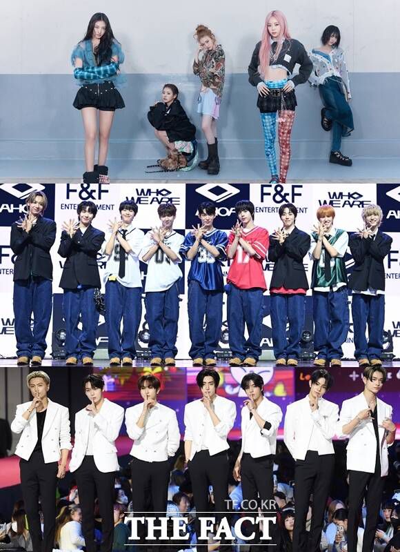 미야오 아홉 엔하이픈(위쪽부터)이 '2025 더팩트 뮤직 어워즈'를 빛낸다. /더블랙레이블, 더팩트 DB